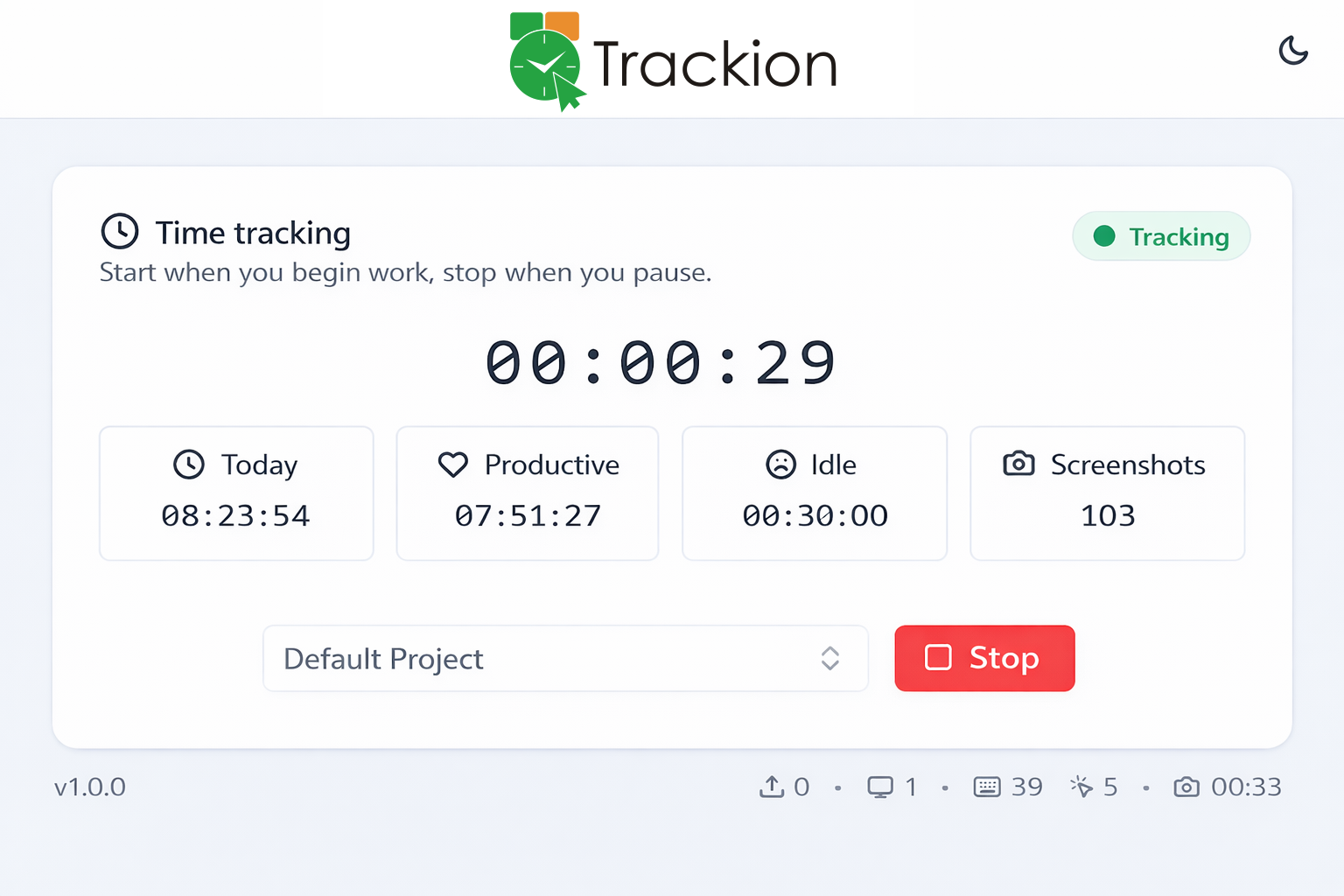Desktop Application Interface