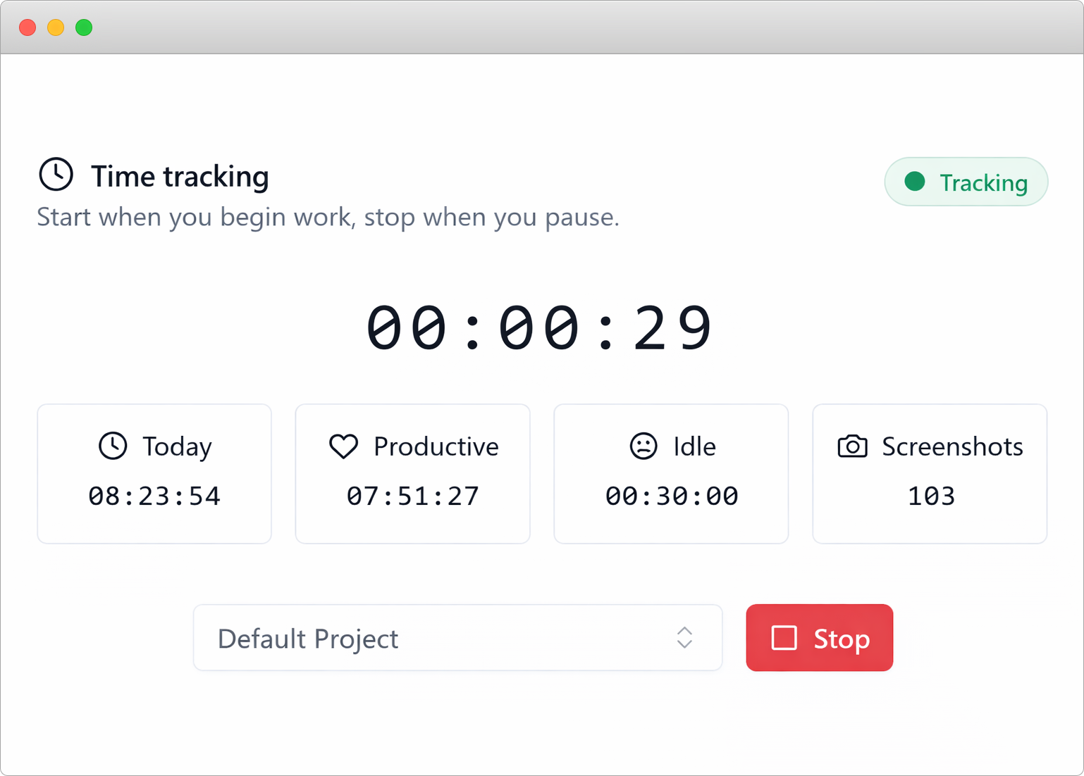 Automatic Time Tracking Dashboard