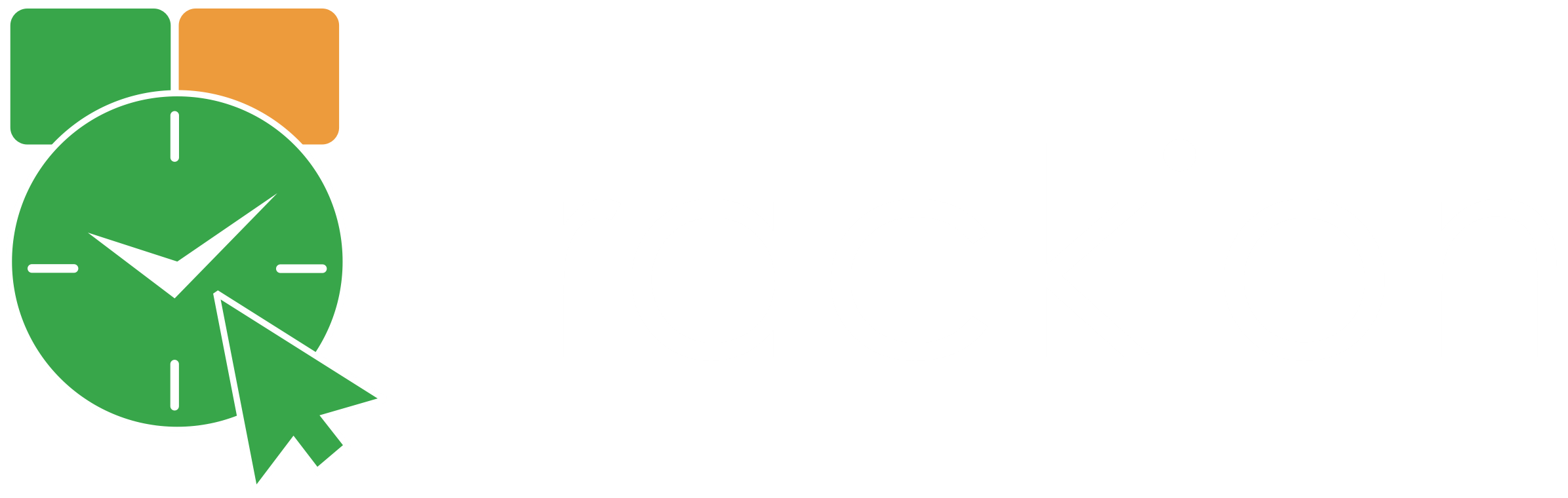 Trackion full logo, white text
