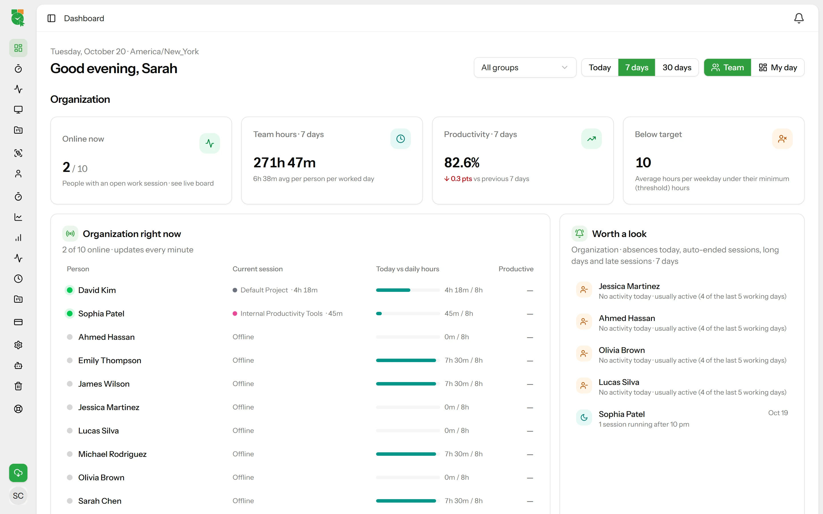 Trackion dashboard screenshot